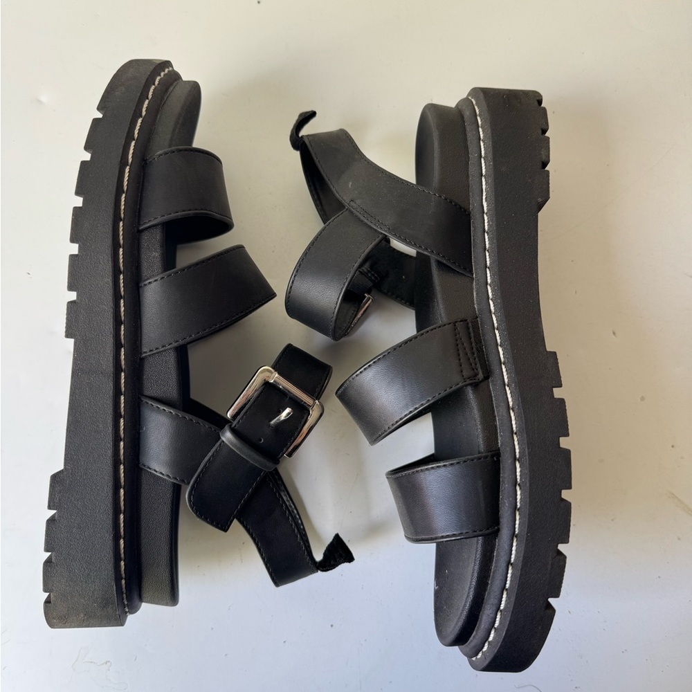 Stylish Black Platform Sandals
